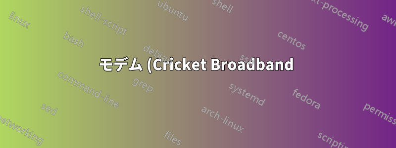 モデム (Cricket Broadband) をルーター (Netgear g54) に接続するにはどうすればよいですか?