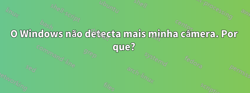 O Windows não detecta mais minha câmera. Por que?