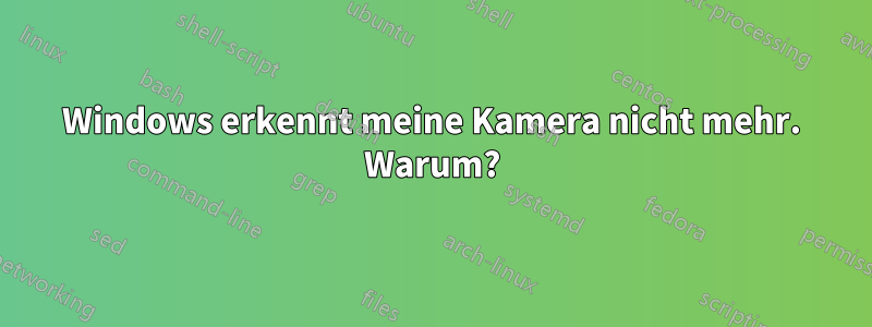 Windows erkennt meine Kamera nicht mehr. Warum?