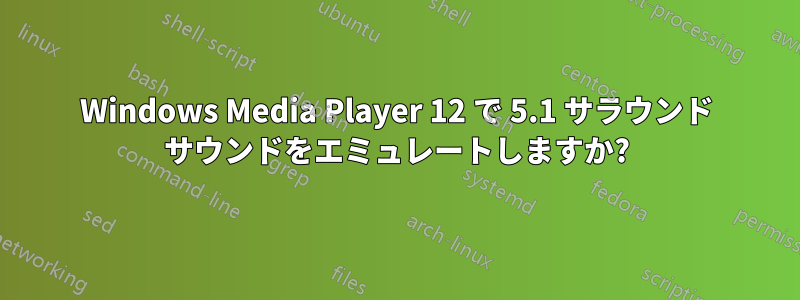 Windows Media Player 12 で 5.1 サラウンド サウンドをエミュレートしますか?