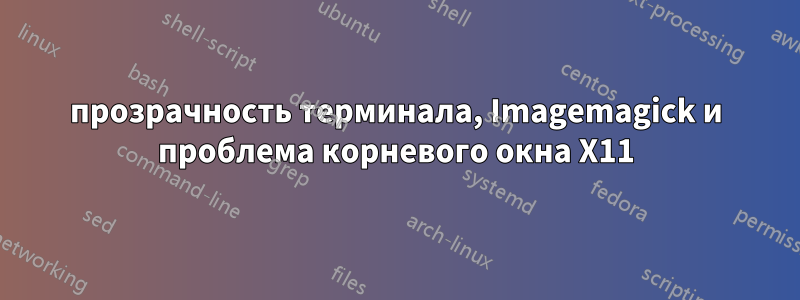 прозрачность терминала, Imagemagick и проблема корневого окна X11