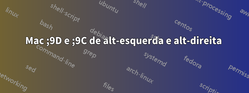 Mac ;9D e ;9C de alt-esquerda e alt-direita