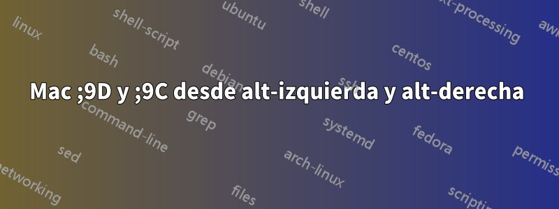 Mac ;9D y ;9C desde alt-izquierda y alt-derecha