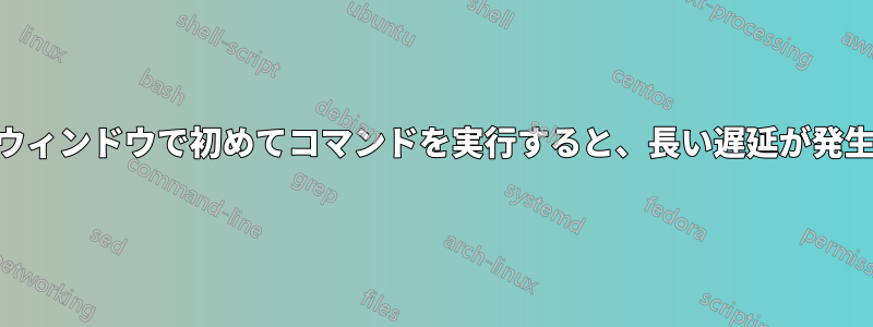 DOSウィンドウで初めてコマンドを実行すると、長い遅延が発生する