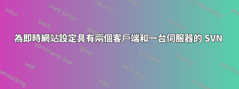 為即時網站設定具有兩個客戶端和一台伺服器的 SVN