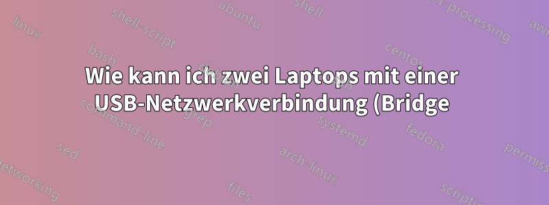 Wie kann ich zwei Laptops mit einer USB-Netzwerkverbindung (Bridge) verbinden?