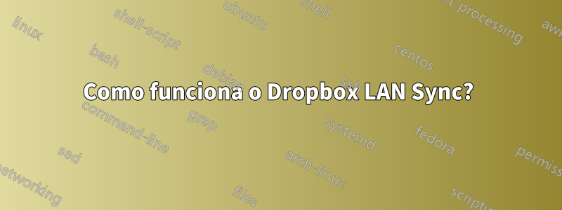 Como funciona o Dropbox LAN Sync?