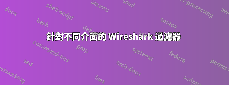 針對不同介面的 Wireshark 過濾器