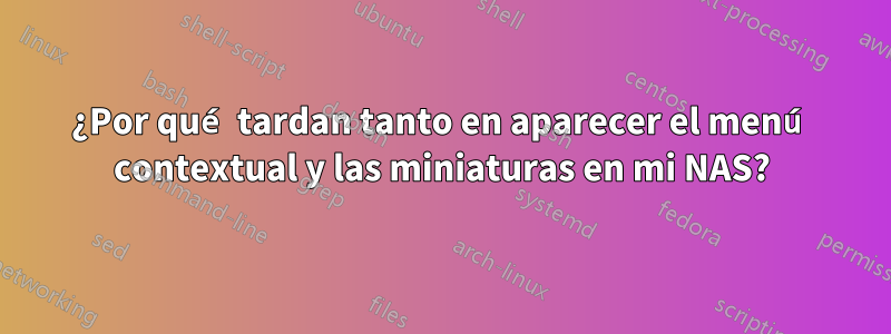 ¿Por qué tardan tanto en aparecer el menú contextual y las miniaturas en mi NAS?