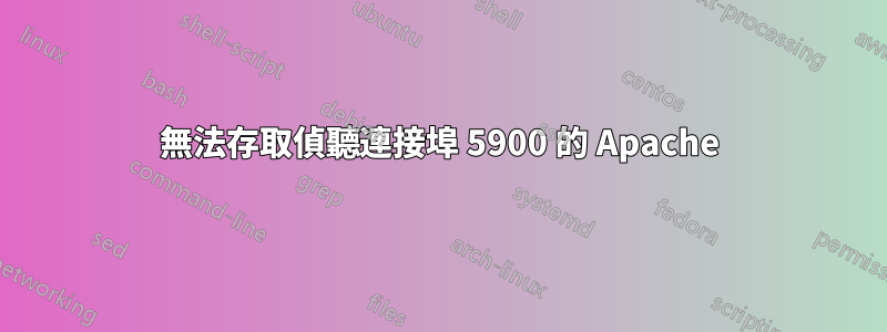 無法存取偵聽連接埠 5900 的 Apache