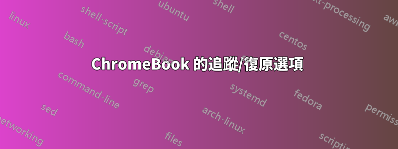 ChromeBook 的追蹤/復原選項