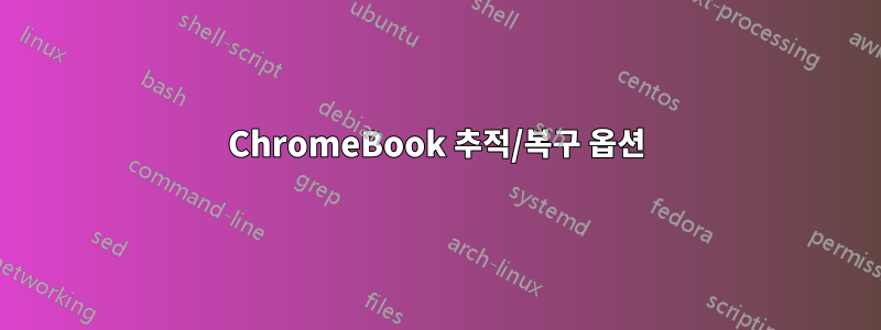 ChromeBook 추적/복구 옵션