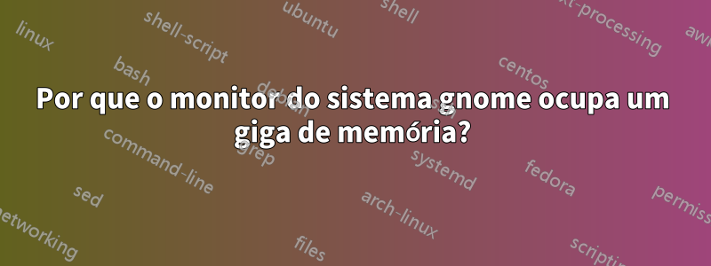 Por que o monitor do sistema gnome ocupa um giga de memória?