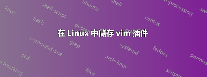 在 Linux 中儲存 vim 插件