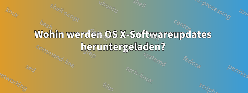 Wohin werden OS X-Softwareupdates heruntergeladen?