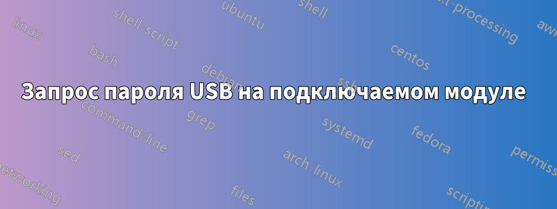 Запрос пароля USB на подключаемом модуле 