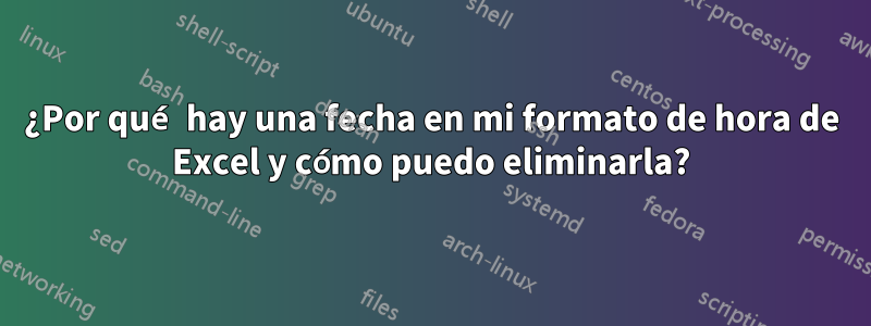 ¿Por qué hay una fecha en mi formato de hora de Excel y cómo puedo eliminarla?