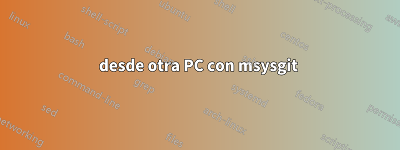 desde otra PC con msysgit