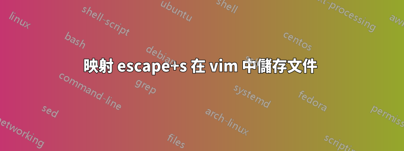 映射 escape+s 在 vi​​m 中儲存文件