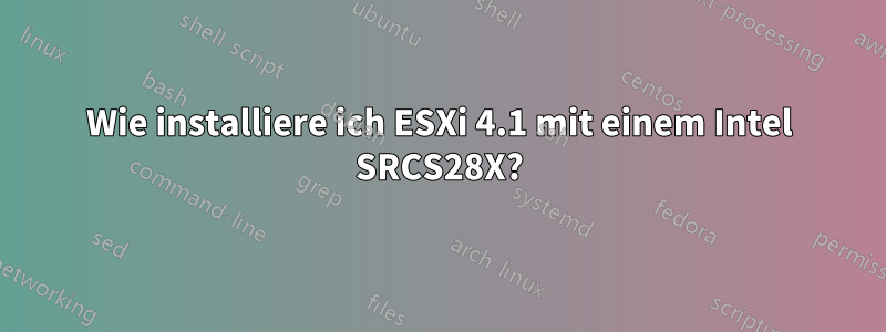 Wie installiere ich ESXi 4.1 mit einem Intel SRCS28X?