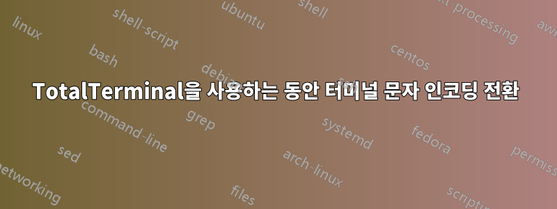 TotalTerminal을 사용하는 동안 터미널 문자 인코딩 전환