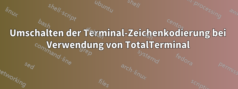 Umschalten der Terminal-Zeichenkodierung bei Verwendung von TotalTerminal