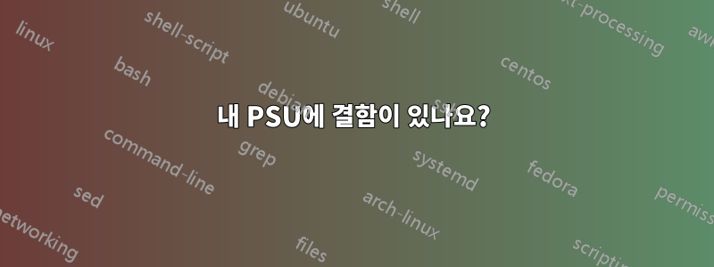 내 PSU에 결함이 있나요?