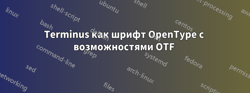 Terminus как шрифт OpenType с возможностями OTF