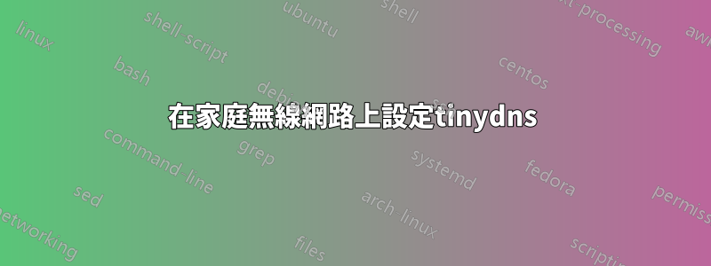 在家庭無線網路上設定tinydns