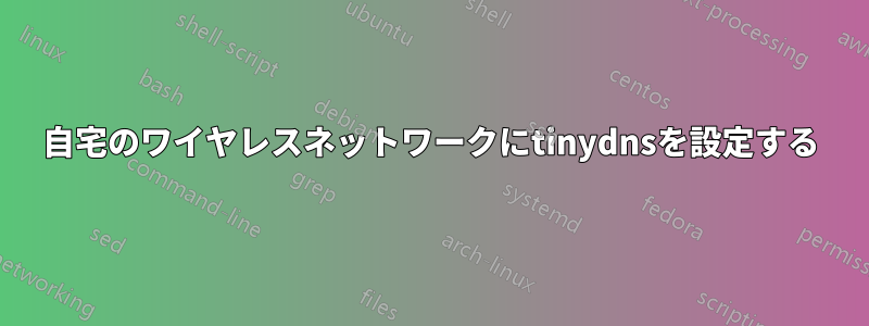 自宅のワイヤレスネットワークにtinydnsを設定する