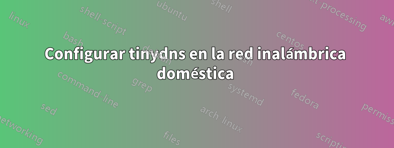 Configurar tinydns en la red inalámbrica doméstica