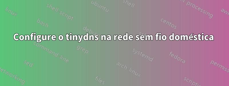 Configure o tinydns na rede sem fio doméstica