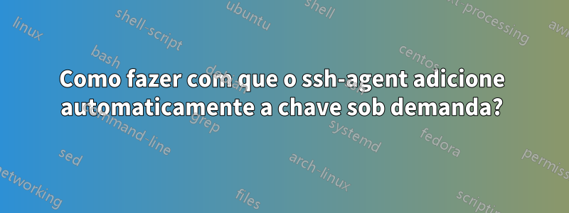 Como fazer com que o ssh-agent adicione automaticamente a chave sob demanda?