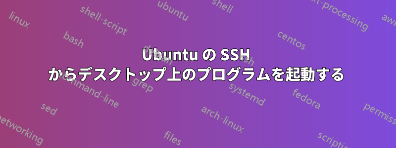 Ubuntu の SSH からデスクトップ上のプログラムを起動する