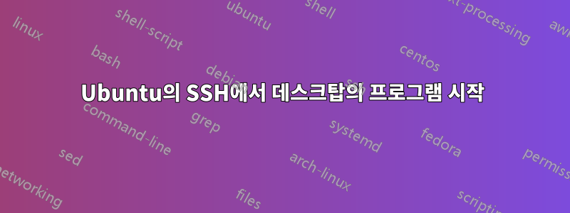 Ubuntu의 SSH에서 데스크탑의 프로그램 시작