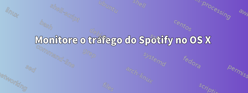 Monitore o tráfego do Spotify no OS X