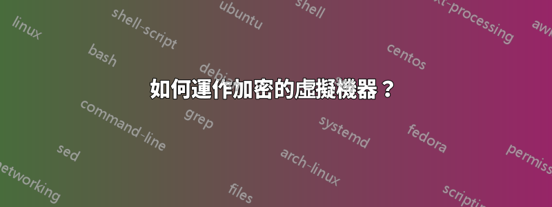 如何運作加密的虛擬機器？