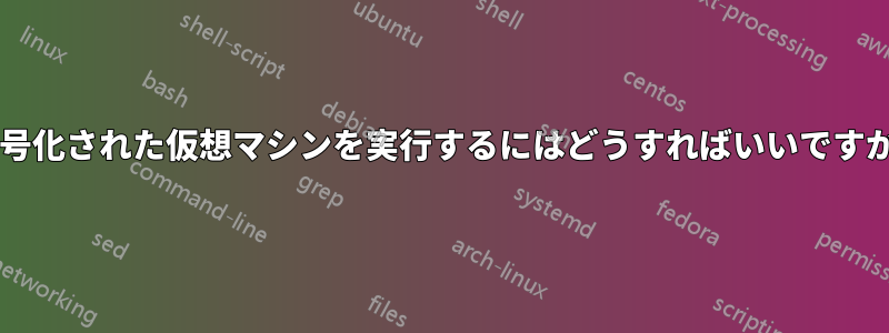 暗号化された仮想マシンを実行するにはどうすればいいですか?