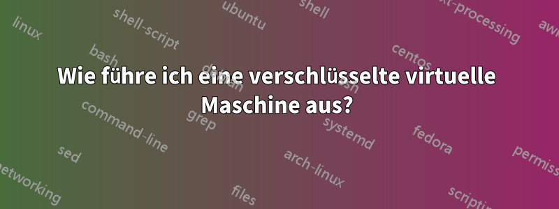 Wie führe ich eine verschlüsselte virtuelle Maschine aus?