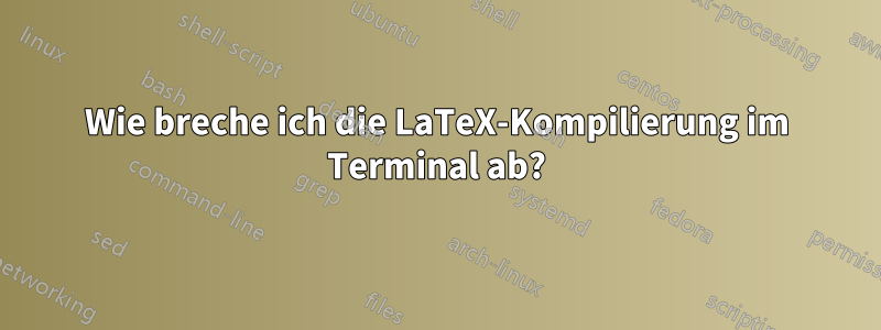 Wie breche ich die LaTeX-Kompilierung im Terminal ab?