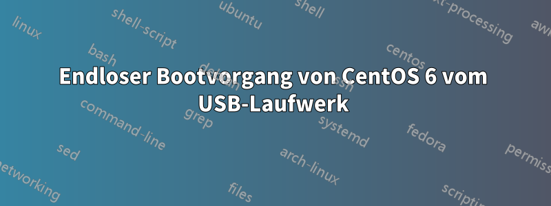 Endloser Bootvorgang von CentOS 6 vom USB-Laufwerk