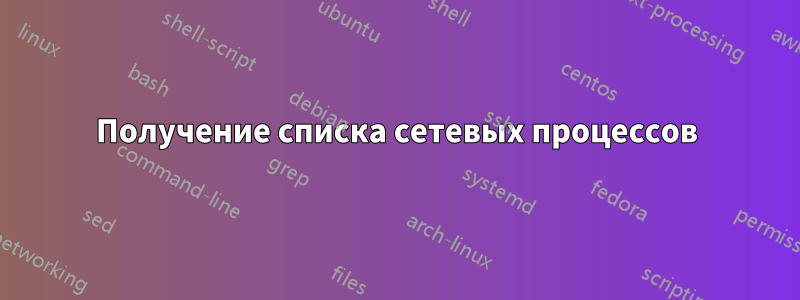 Получение списка сетевых процессов