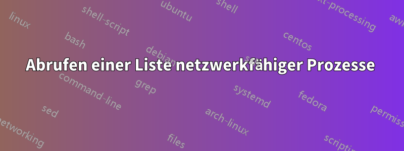 Abrufen einer Liste netzwerkfähiger Prozesse