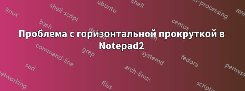 Проблема с горизонтальной прокруткой в ​​Notepad2