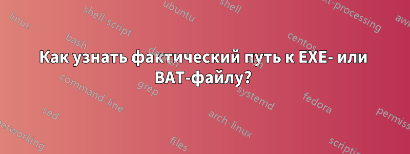 Как узнать фактический путь к EXE- или BAT-файлу?