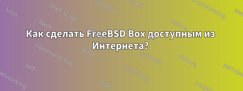Как сделать FreeBSD Box доступным из Интернета?