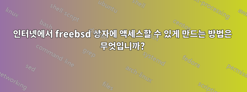 인터넷에서 freebsd 상자에 액세스할 수 있게 만드는 방법은 무엇입니까?