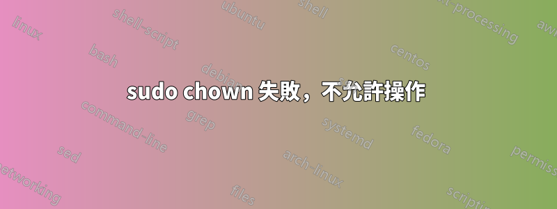 sudo chown 失敗，不允許操作
