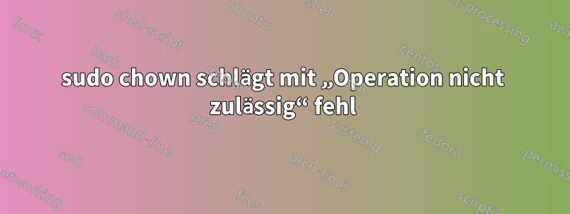 sudo chown schlägt mit „Operation nicht zulässig“ fehl