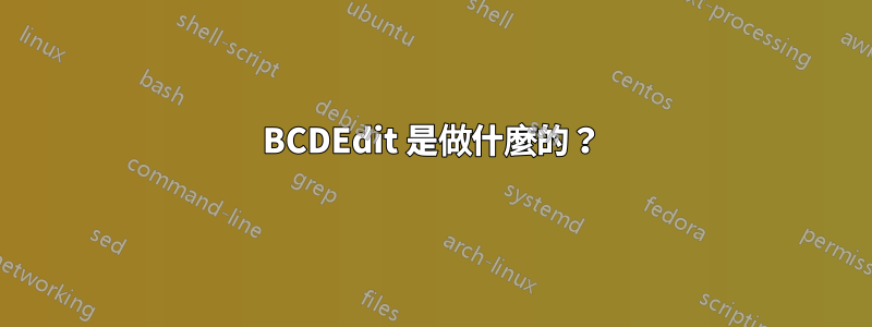 BCDEdit 是做什麼的？